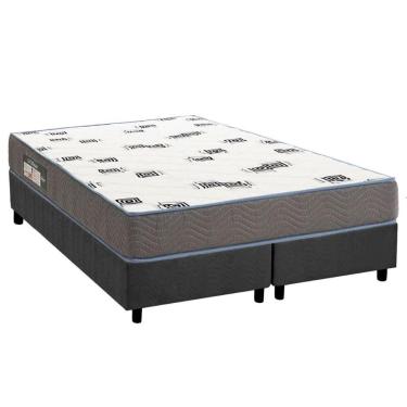 Imagem de Cama Box Queen: Colchão Espuma D33 Ortobom Light Saúde + Base Crc Suede Gray (158x198)