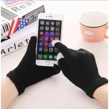 Imagem de Luvas De Lã Touch Screen Celular Tablet Quentinha Inverno - HR