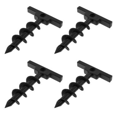 Imagem de Eixo helicoidal de areia removível, estrutura espiral de 9 x 13 cm, tolera sol e chuva ao ar livre, suporte para âncora de eixo helicoidal de areia para barracas de trampolim de praia, âncoras de solo