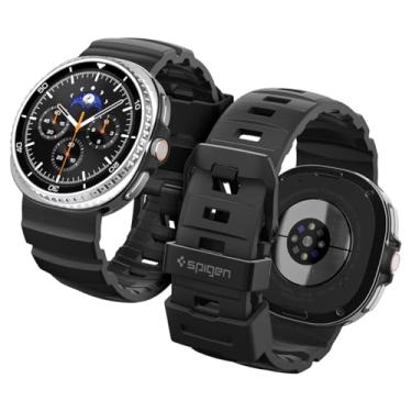Imagem de Spigen Pulseira para Galaxy Watch 8, compatível com Samsung Galaxy Watch 8 44/40 mm, 8 Classic 46 mm (2025) WBS2 Pulseira esportiva de silicone durável - preta