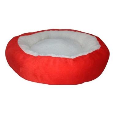 Imagem de Pets Sherpa para Cães e Gatos Macia 50x50 cm Quente Confortável Cama Pet Com Pelinho(VERMELHO)