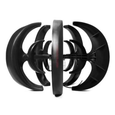 Imagem de HUIZHITENGDA Gerador de Turbina Eólica Vertical 6000W 12V 24V 48V, Moinho de Vento Estilo Lanterna de 1,8M/S com Controlador, 5 Pás, Gerador de Energia Livre para Barcos, Terraços, Cabines,220v