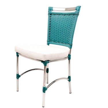 Imagem de Cadeira De Jantar Jk Em Alumínio Azul Turquia