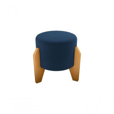 Imagem de Puff Decorativo Descanso Luxo Orginal Premium Veludo Azul Matrix
