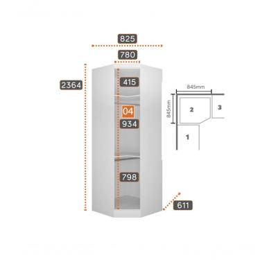 Imagem de Modulado Completo Casal 6 Portas 6 Gavetas - Linea-branco - Móveis Novo Horizonte