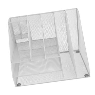 Imagem de RNXRZANK Organizador de Mesa para Arquivos, Suporte para Documentos, Organizador de Escritório Independente, Rack Vertical para Armazenamento de Arquivos, Idea, Estilo C