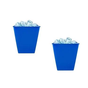 Imagem de Kit 2 Balde Gelo Azul 2,6L Plástico Premium - Bb Store