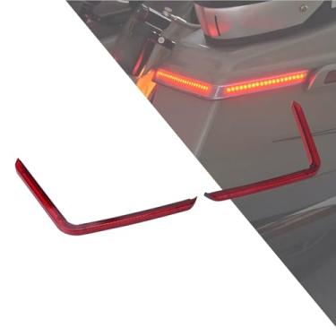 Imagem de HDBUBALUS Luzes de alforje de LED para motocicleta, refletores de seta sequenciais, adequado para Harley Touring Stree Glide Electra Glide FLTRX 2024-2025 CVO 2023 (lente vermelha)