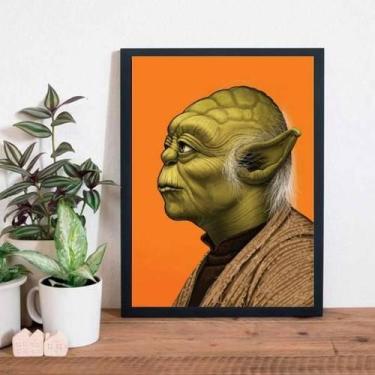 Imagem de Quadro Desenho Yoda Perfil 24X18Cm - Com Vidro - Quadros On-Line