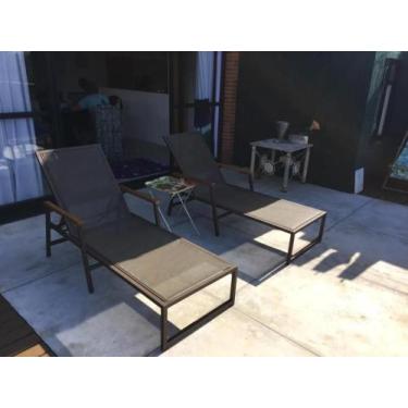 Imagem de Espreguiçadeira Frésia Em Alumínio Tela Sling Piscina Praia - Sarah Mó