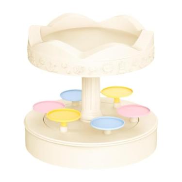 Imagem de IEUDNS Máquina de Sobremesas Automática Giratória com Suporte para Cupcakes e Carrossel de Cupcakes, 2 Níveis com Música