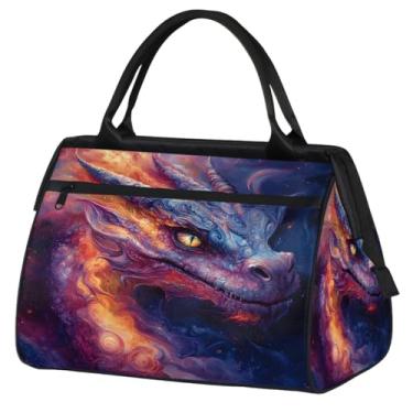 Imagem de Bolsa pequena para o fim de semana para mulheres, homens, praia, palavra, litoral, dobrável, bolsa de viagem, Cor: 10, 15.2*8.3*11.6 inch, Moderno