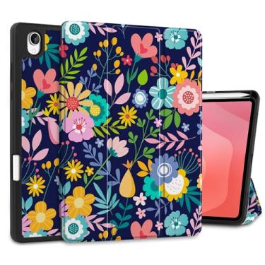 Imagem de DONGKE Capa para Samsung Galaxy Tab S11 5G 11 polegadas modelo 2025 (SM-X730/X736B), capa fina e leve com três dobras com suporte para caneta S, hibernar/despertar automático, parte traseira de TPU