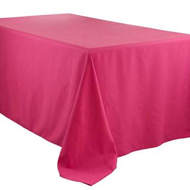 Imagem de SARO LIFESTYLE Toalha de mesa diária com design casual, 228,6 x 274,3 cm, fúcsia