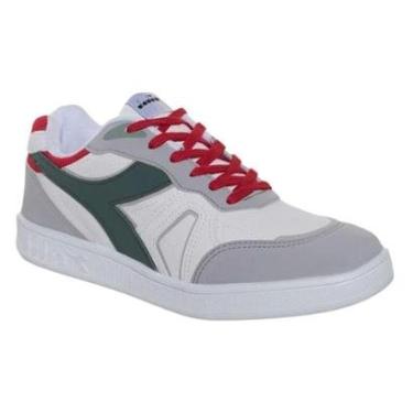 Imagem de Tênis Diadora Retro Court Unissex - Branco e Cinza 44-Unissex