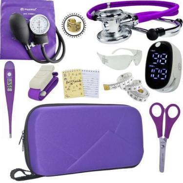 Imagem de Kit Enfermagem Com Case Premium Incoterm - Love Saude, ROXO INCOTERM