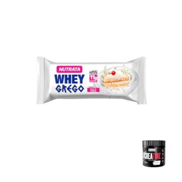 Imagem de Kit Whey Grego Bar Bolo de Festa + Creatina Creapure 200g Integralmedica