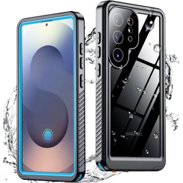 Imagem de SPIDERCASE Capa atualizada para Samsung Galaxy S25 Ultra à prova d'água, protetor de tela e lente de câmera integrado [IP68 subaquático] [grau militar à prova de choque], capa de telefone com proteção
