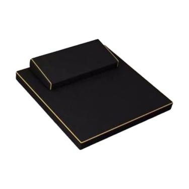 Imagem de Pegciuho Almofada de assento de tapete de ioga grosso, versátil, respirável, tapete de ajoelhamento, tapete de adoração de Buda para quarto, chá de meditação, Preto