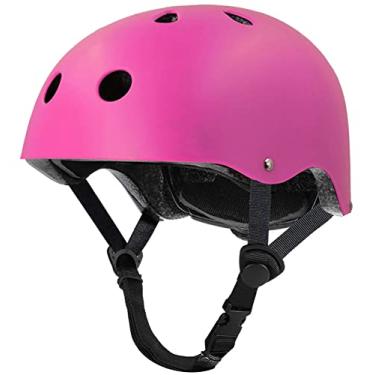 Imagem de Capacete de Skate Tourdarson com certificação especializada de proteção para vários esportes de skate de ciclismo, skate, skate, skate, skate, patinação, longboard, rosa, Medium