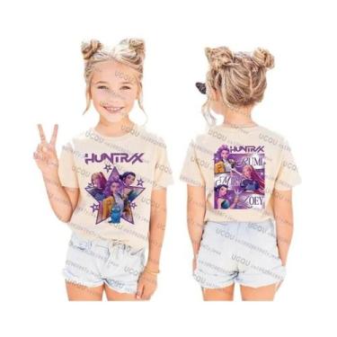 Imagem de Camiseta De Manga Curta Kpop Demon Hunters Para Pais E Filhos, Casual 