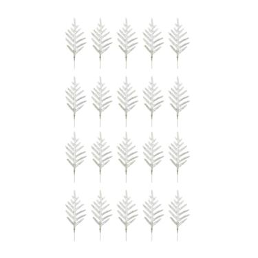 Imagem de Nishiyuenyi 20 Galhos de Natal Artificiais Flocados com Neve, Estilo Norfolk, para Artesanato DIY, Pequenos Galhos de Árvore de Natal para Decoração de Casa