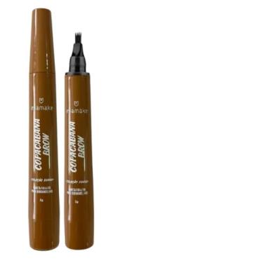 Imagem de Caneta Fio a Fio para Definir Sobrancelha e Barba Ponta Tridente Resistente a Agua (Castanho Claro Mia Make)