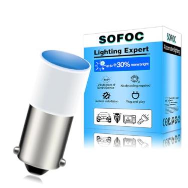 Imagem de SOFOC BA9S Lâmpada LED Base 12V 1W Azul Super Brilhante SMD Chip Economia de Energia Luzes Indicadoras Interiores Luzes de Parede e Instrumento Lâmpada de Brinquedo Longa Vida Útil 2 Peças