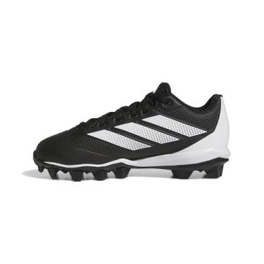 Imagem de adidas Tênis de beisebol masculino Adizero Impact 2.0 moldado, Preto/branco/branco, 18