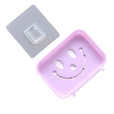 Imagem de AYNEFY Porta -sabão Montado na Parede, Orifício de Drenagem de Rosto Sorridente, Nova e, Design de Quadro de Drenagem Inferior, Uso Versátil, Opções de Cores Variadas, Rosa, Azul, Bege, (1)