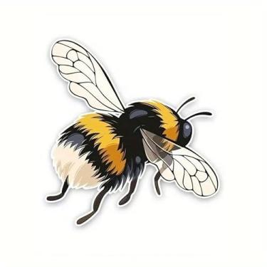 Imagem de 2 adesivos fofos de abelha - decalques de vinil para carros, laptops, garrafas de água, caminhões, motocicletas, telefones, paredes, copos, barcos, skates