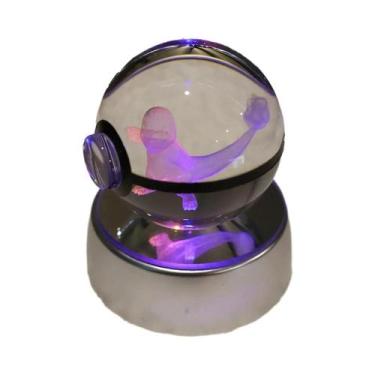 Imagem de Lâmpada De Cristal 3D Pikachu Gengar Mew Mewtwo Base De Figuras Presen