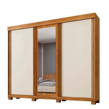 Imagem de Guarda-Roupa Siena com 3 Portas de Correr  Cinamomo Off White - Benetil Móveis