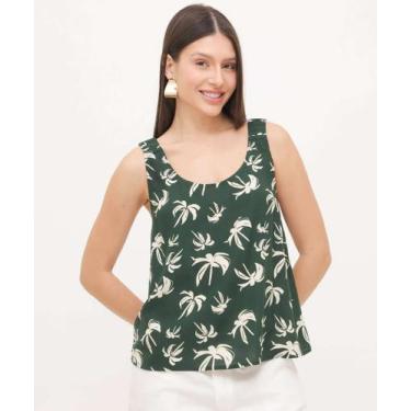 Imagem de Blusa Regata Feminina Estampada Marisa-15552, Verde, P