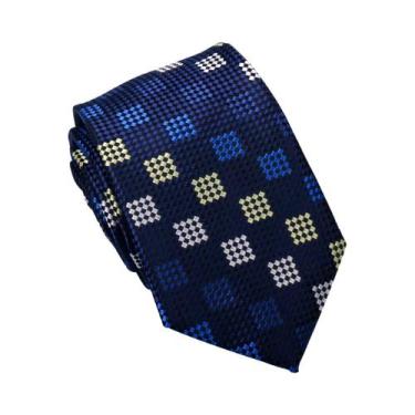 Imagem de Gravata Masculina Estilo Paisley Verde Laranja Azul Escuro Slim Fit Mo