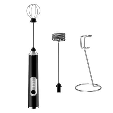 Imagem de Máquina de Espuma Elétrica Recarregável 1200mAh Misturador Portátil Bebidas com Batedor Ovos Aço Inoxidável 3 Ajustes pa