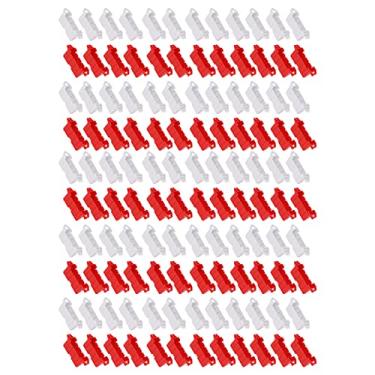 Imagem de Estink 120PCS Barreiras de Pista de Deriva DIY para Carros de Controle Remoto, Material Plástico, Vermelho e Branco, 60PCS