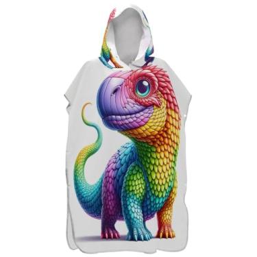 Imagem de Joisal Poncho de surfe trocador para adultos, toalha de natação com capuz, fofo, absorvente, colorido, fofo, animal, desenho animado, poncho masculino com capuz