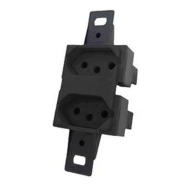 Imagem de Tomada Dupla 10A 2P+T Para Condulet Preto Blux