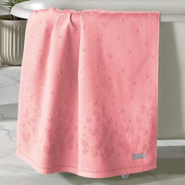Imagem de Toalha de Banho Döhler 100% Algodão Macia Aveludada - - Dohler, Rosa