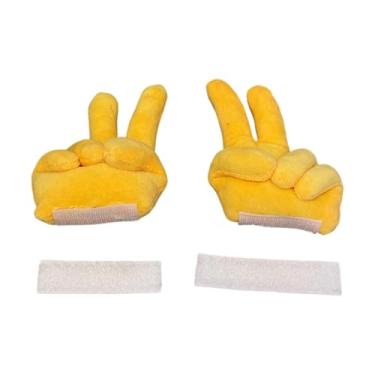 Imagem de Colaxi Decorações para capacete de esqui, enfeites removíveis para ciclismo, acessórios para esqui e bicicleta, V Sign