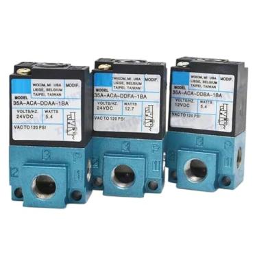Imagem de Válvula solenoide de controle eletrônico de impulso de 3 portas MAC DC12V 35A-ACA-DDBA-1BA 35A-ACA-DDFA-1BA com acessórios de tubo de 6 mm Silenciador de latão (35a-aca-ddba-1ba, 8 mm)