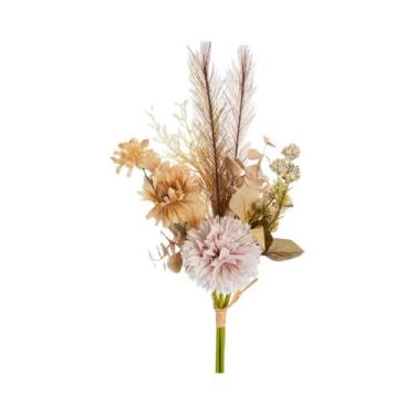 Imagem de Buquê De Flores Artificiais De Crisântemo De Seda Para Casamento, Deco