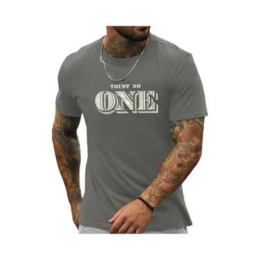 Imagem de Camiseta Casual De Verão Masculina Em Algodão Tamanho 100% Com Estampa