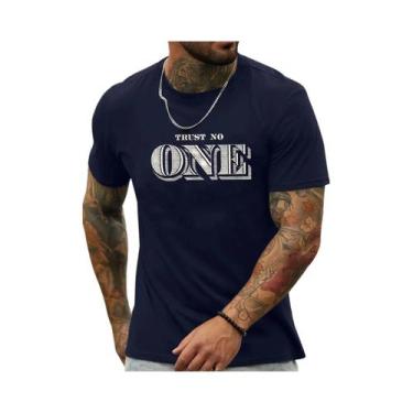 Imagem de Camiseta Casual De Verão Masculina Em Algodão Tamanho 100% Com Estampa