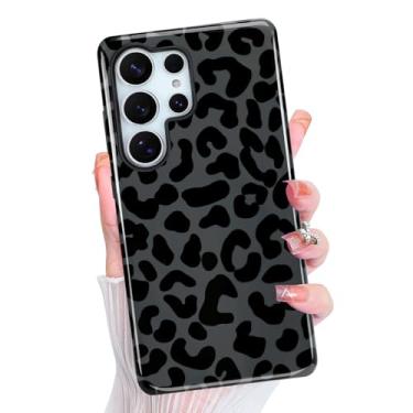Imagem de Jefonha Capa magnética para Samsung Galaxy S25 Ultra Balck Leoapard Cheetah capa de telefone para Galaxy s23 Ultra mulheres e homens, compatível com Magsafe, capa protetora de camada dupla, leopardo