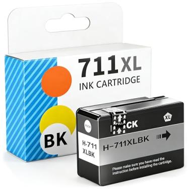 Imagem de oranysty Cartucho de tinta preta 711 compatível com cartuchos de tinta HP 711XL CZ133A para impressora DesignJet T100 T120 T125 T130 T520 T525 T530 711 XL Ink