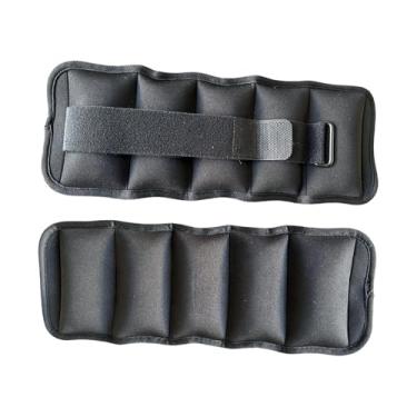 Imagem de oshhni Conjunto de 2 tornozeleiras com peso e saco de areia para homens e mulheres, ideais para exercícios físicos, treinos corrida, 2 Libras