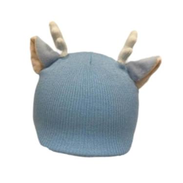 Imagem de menolana Capa para capacete de esqui, gorro de tricô divertido, macio, criativo e quente, acessório inovador para capacete de esqui, proteção de inverno para, Orelhas de Rena Azuis