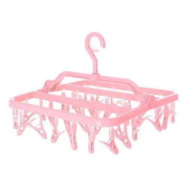 Imagem de Varal de peças íntimas quadrado 32 prendedores - 123 UTIL, Rosa